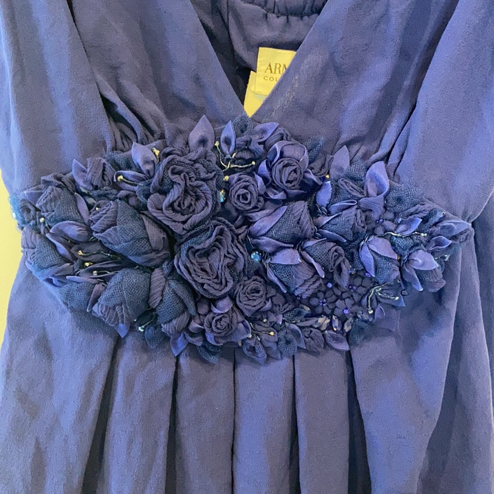 Armani collezioni cobalt blue embellished dress - Picture 3 of 8